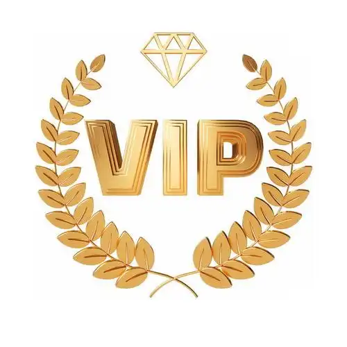 金色橄榄枝装饰的3d立体金色c4d风格vip艺术字体9118069png图片免抠