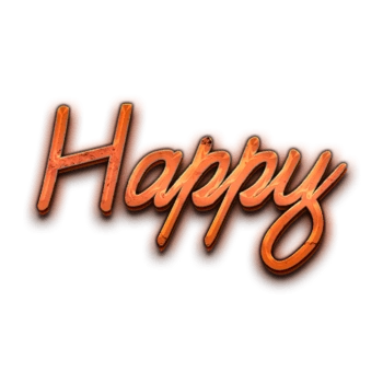 happy艺术字