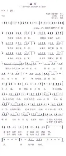 张韶涵演唱歌曲《斗罗大陆》主题曲《破茧》简谱图片