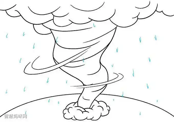 龙卷风怎么画