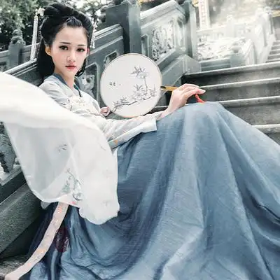 汉服女古装仙女裙齐胸襦裙古装汉服夏装日常改良飘逸中国风汉元素
