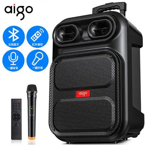 爱国者专业广场舞街头唱歌会议音响蓝牙移动便携户外k歌直播重低