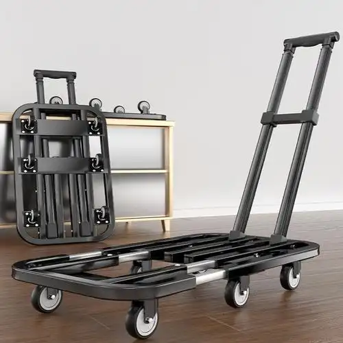 古达手推车拉货折叠搬运车家用小拉车平板车便携行李快递小拖车拉杆车