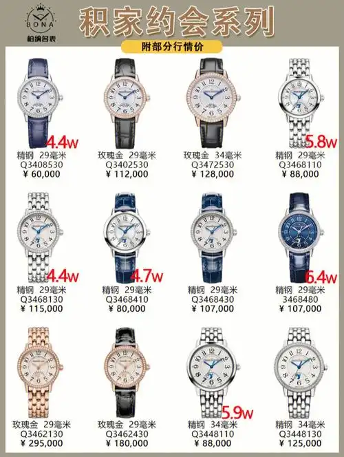 最近有很多人咨询积家约会系列行情价格,  积家手表如今已成为世界