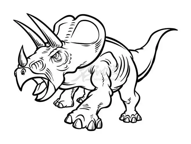 三角龙绘画技法