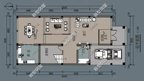 宅基地长30米,宽7.5米,两侧不能开窗,如何建别墅?