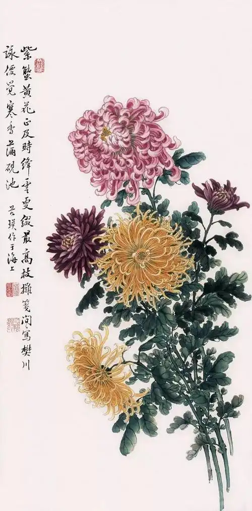 缪谷瑛菊花国画作品专辑