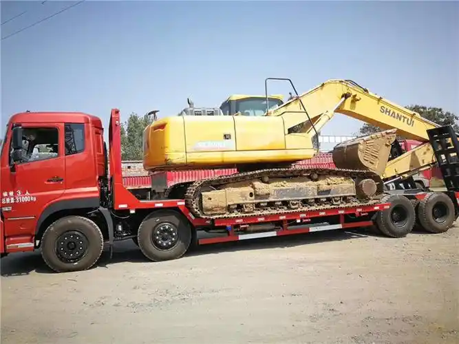 国五前四后八拖车 拉360挖机拖车价格 平板运输车厂家