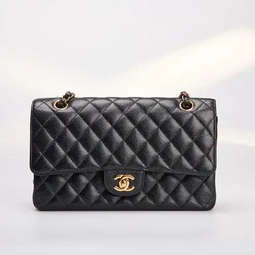 【95新】chanel/香奈儿大号30*19*8黑金荔枝单肩包 公价 ￥41000.