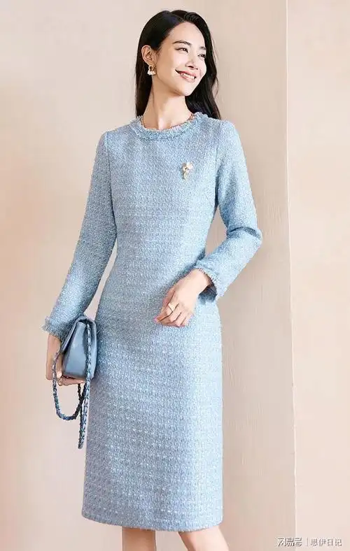 惊艳的淑女风穿搭这条气质小香风连衣裙轻松提升你的时尚魅力