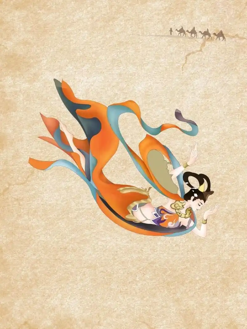 99上期分享的敦煌飞天仙女收到许多小伙伴的喜欢,是一直很喜欢的