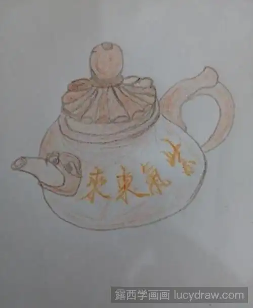 紫砂壶彩铅画教程