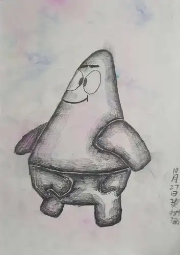 儿童创意素描2班第五课——派大星