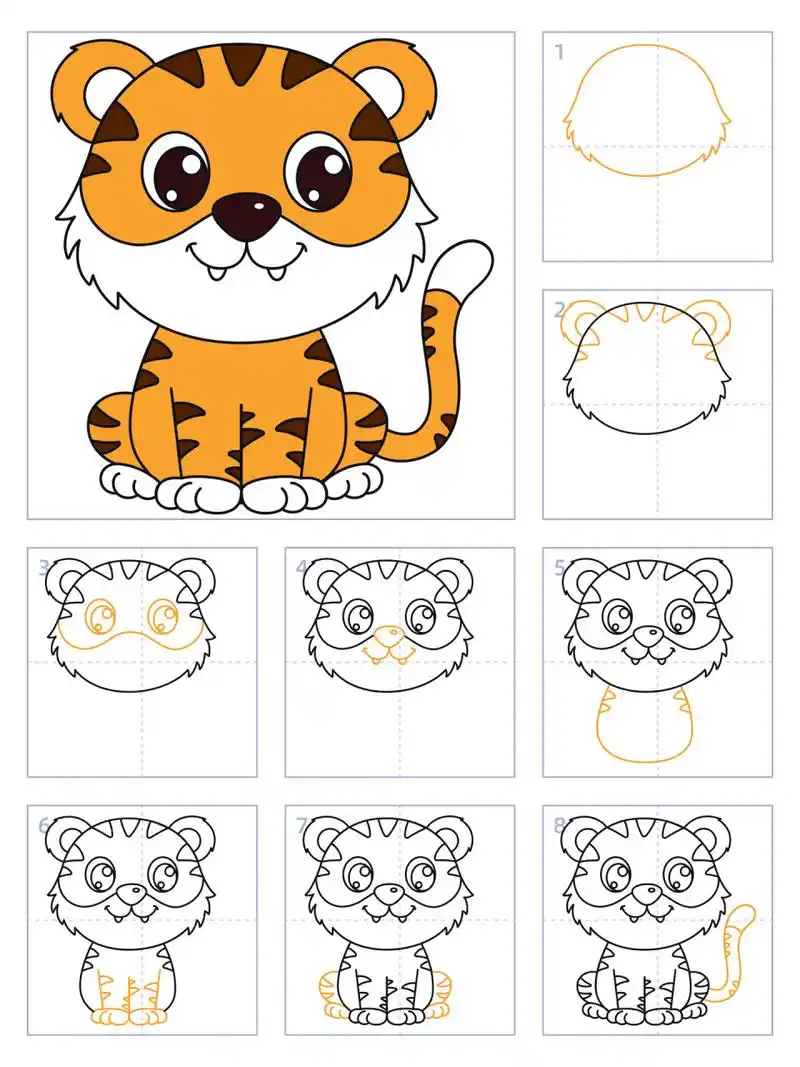 简笔画54期|老虎91