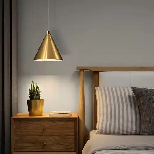 全铜现代简约卧室床头头小吊灯轻奢创意个性餐厅餐桌床头