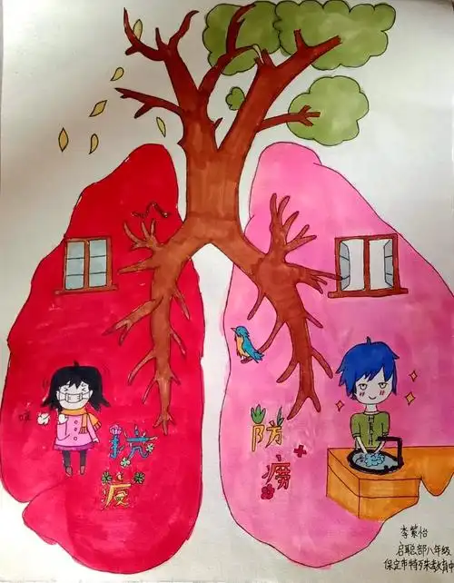 保定市首届结核病防治知识优秀宣传获奖作品绘画类