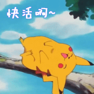 动漫二次元神奇宝贝宠物小精灵皮卡丘快活啊gif动图_动态图_表情包