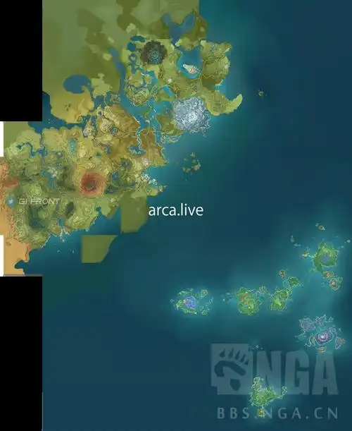 提瓦特目前全境对比地图