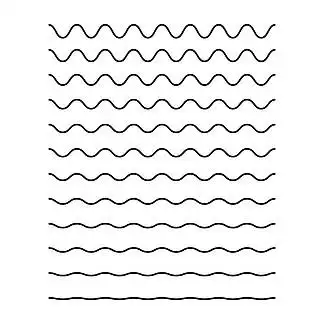 波浪线.白色背景上的孤立矢量波集合.海海洋黑线.抽象波幅.