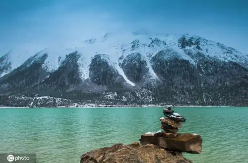 雪白的冰川绿莹的草场,西藏然乌湖雪后似童话世界