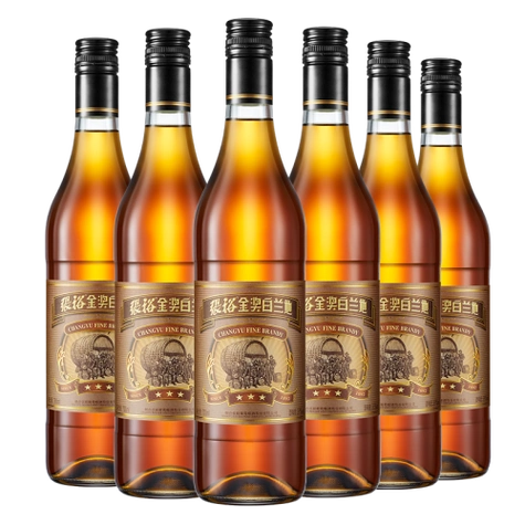张裕三星金奖白兰地700ml6瓶整箱装
