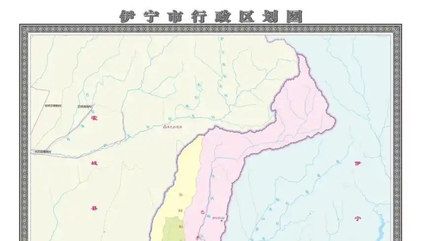 伊宁市行政区划图
