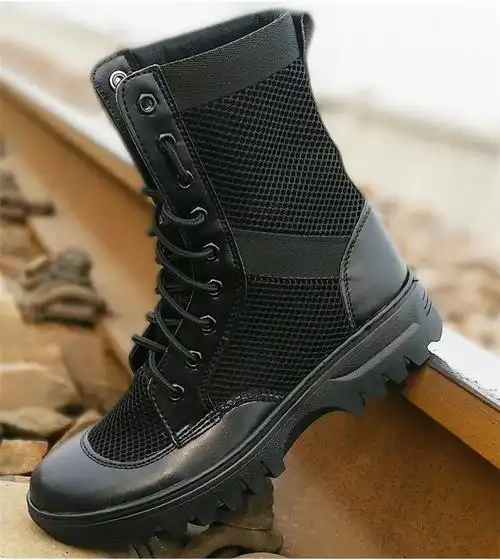 17式作战鞋陆战靴作战靴新式作战训靴夏季男女透气网眼轻保安鞋工装靴