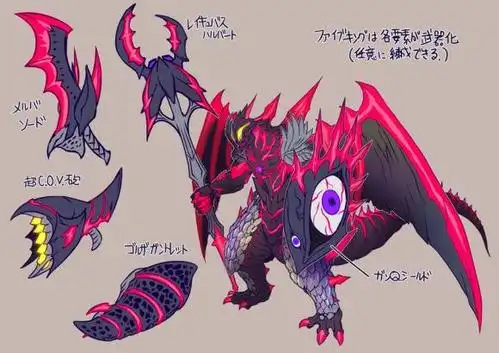 黑田朝生绘制不同形态的贝利亚:极恶最为霸气,披风与利刃的融合