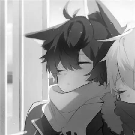 黑白兄弟头像一左一右动漫图片