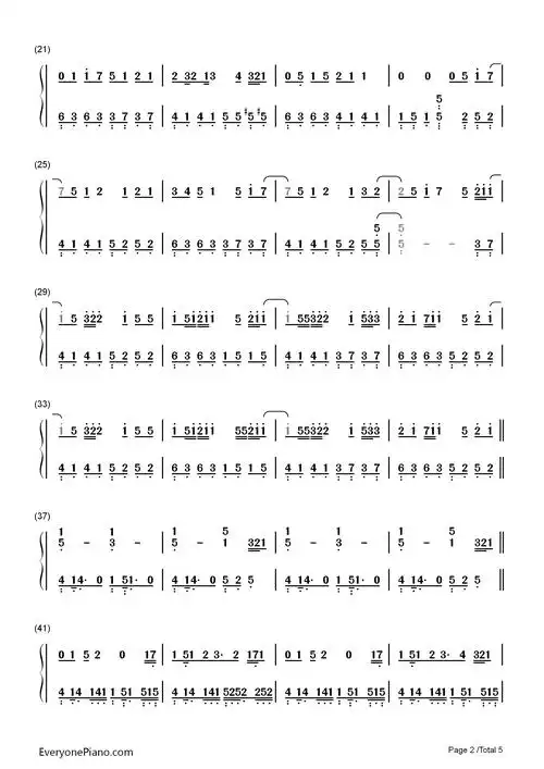kokoronashi-somehow-gumi numbered musical notation preview 2
