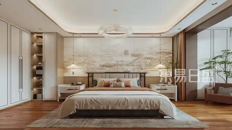 龙坞名筑497m05现代简约中式装修效果图