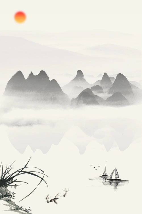 中国风山水意境装饰画 (3)