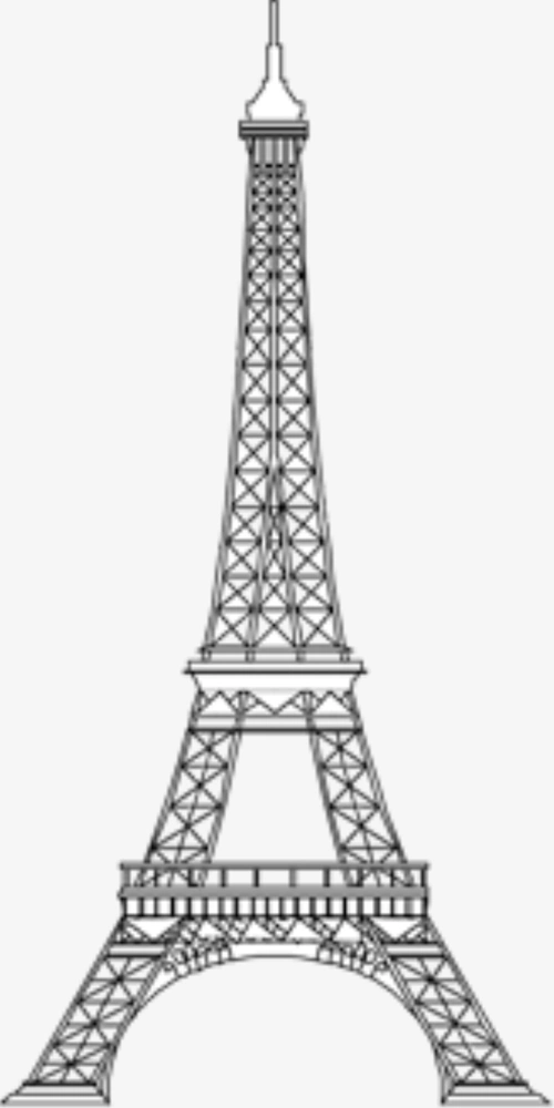 手绘巴黎埃菲尔铁塔