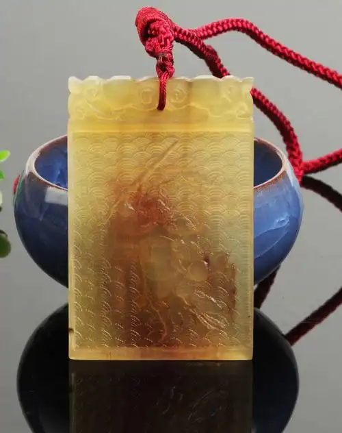 辟邪保平安!精选羚羊角钟馗吊坠-带血丝