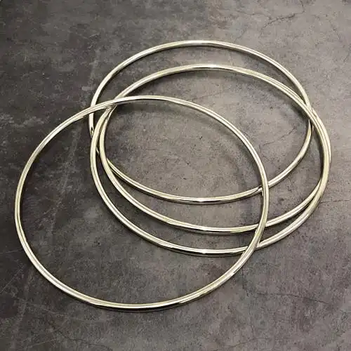 特等大号实心专业四连环(银色,直径22cm)