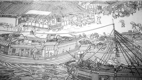 《清明上河图》42cmx900cm局部(已售)