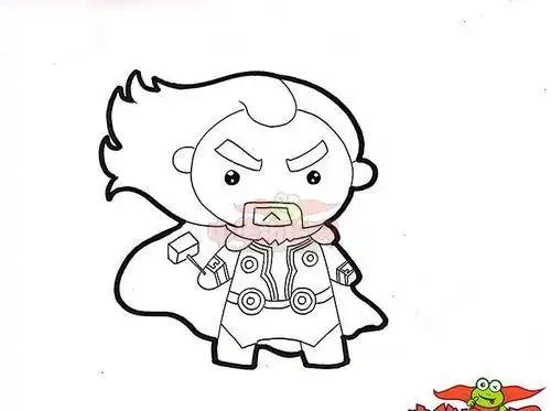 复仇者联盟雷神简笔画雷神索尔简笔画教程