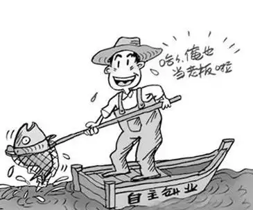 自主创业简笔画