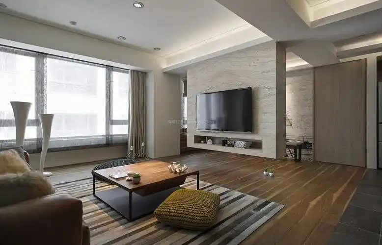 住宅房屋电视墙隔断设计_装信通网效果图