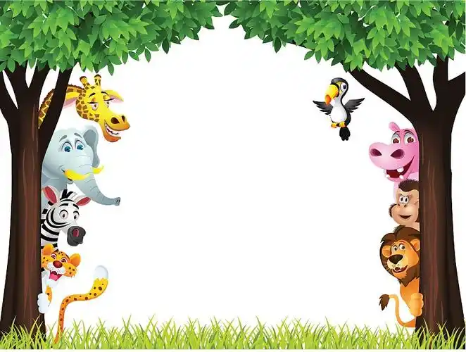 动物园的卡通收藏动物