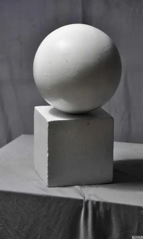 球体 正方体组合石膏几何体超高清照片
