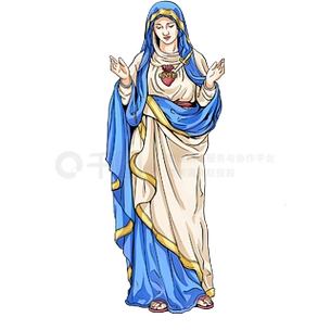 神圣圣母玛利亚基督教天主教欧洲宗教人物彩色上帝母亲