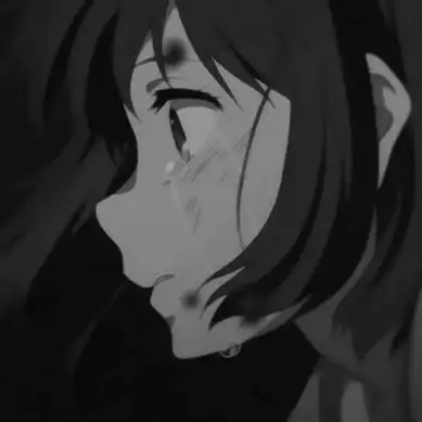 黑白女生头像动漫高清伤感的丧女头动漫黑白图片