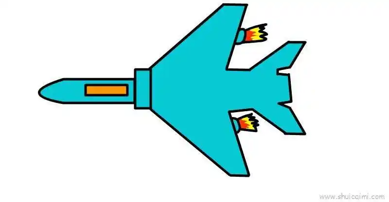 战机儿童画怎么画 战机简笔画顺序