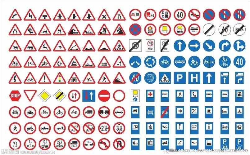 道路交通标志设计图__公共标识标志_标志图标_设计图库_昵图网nipic.