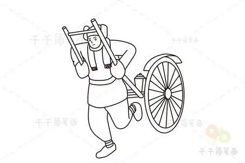 骆驼祥子简笔画骆驼祥子简笔画人物黄包车