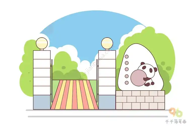 澳门石排湾郊野公园简笔画