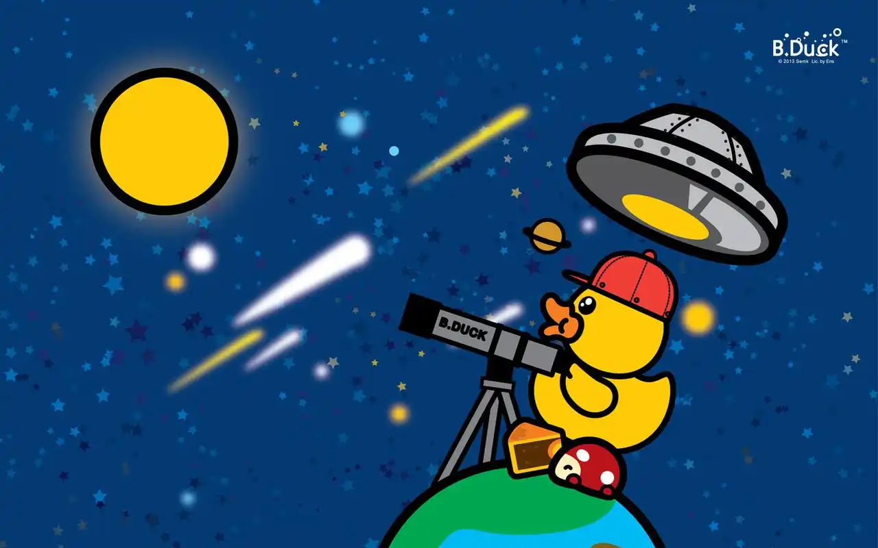 可爱小黄鸭高清桌面壁纸