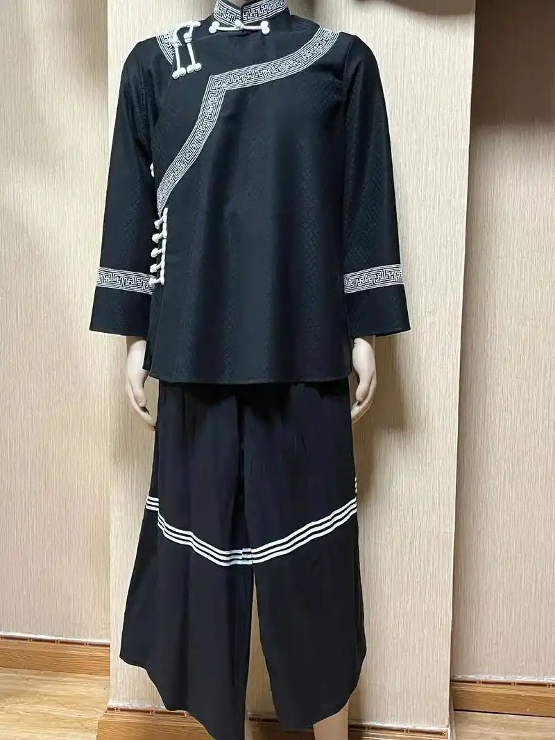 纯手工细节,男款#彝族服饰 #民族服饰 #彝族文化 #彝族纯 - 抖音