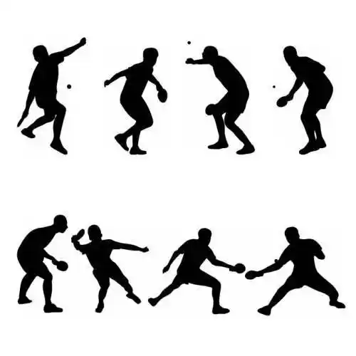 8款乒乓球运动员奥运会人物剪影2363031免抠图片素材